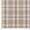 Upholstery Fabric - Beige & Taupe Plaid Upholstery Fabric 54 Inches"